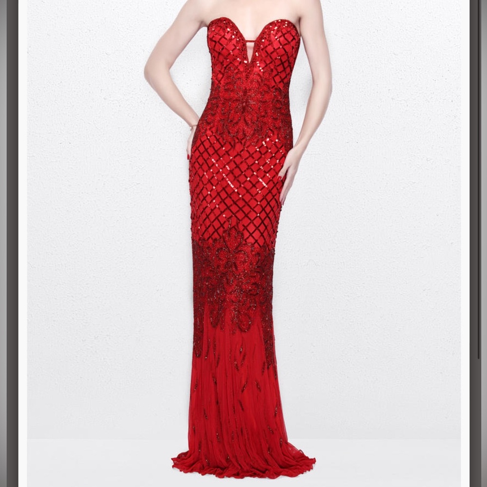 Primavera Red Mermaid Gown